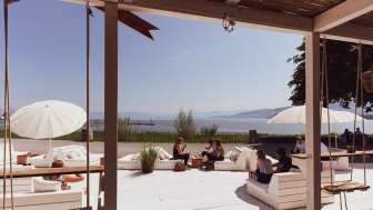On the riverside promenade in Arbon